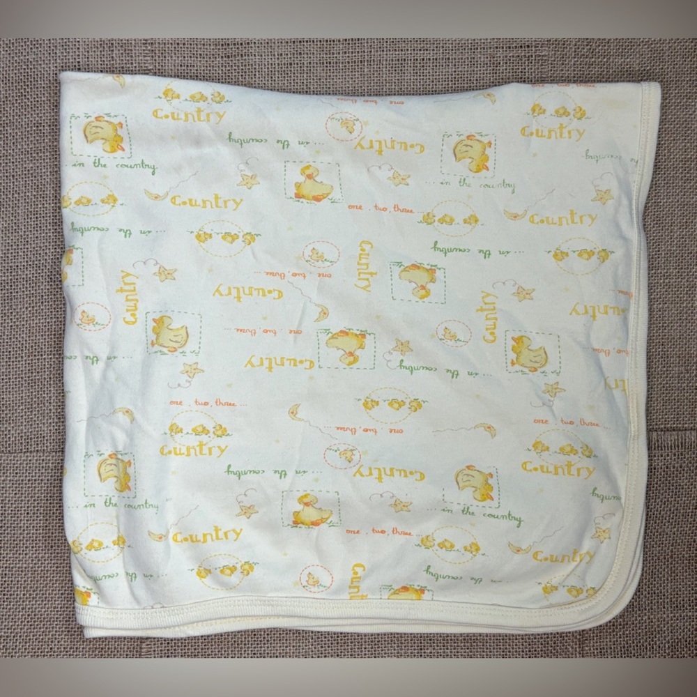 Weeplay Yellow Ducky Receiving Blanket Baby Security Blankey Unisex Whimsical